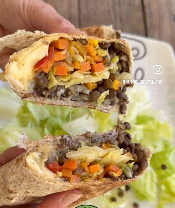 Wrap integral vegetariano